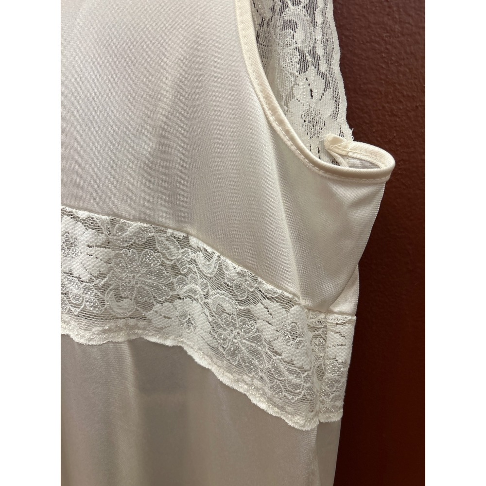 Vintage Romantic Lingerie Victorian Lace Full Slip Coquette Regencycore Ethereal - Picture 6 of 6